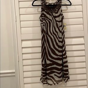 Brown and white I-N-C dress